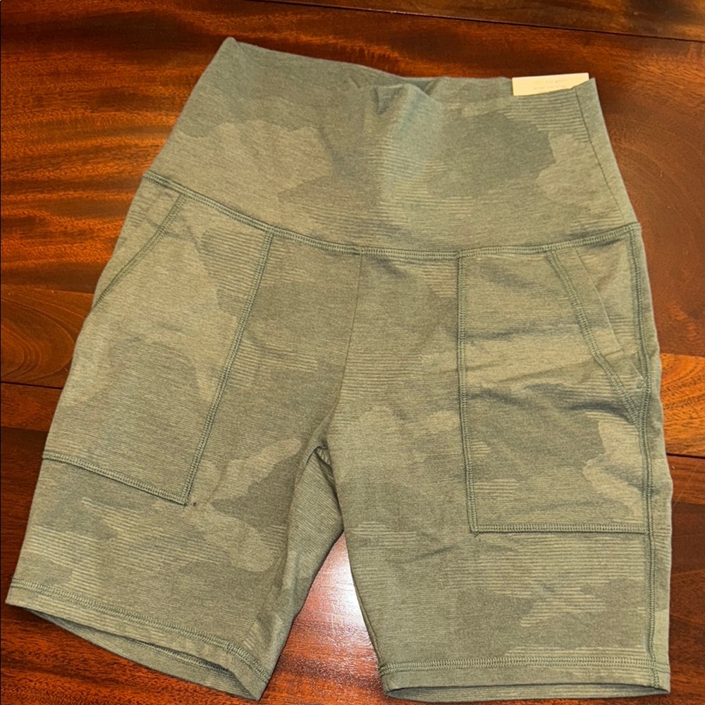 Aerie Green Bike Shorts with Sturdy Fabric